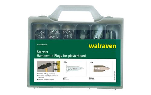 Walraven-Einschlagduebel-Startset-50x-6110234-50x-6114143-fuer-Gipskarton-61863002 gallery number 1